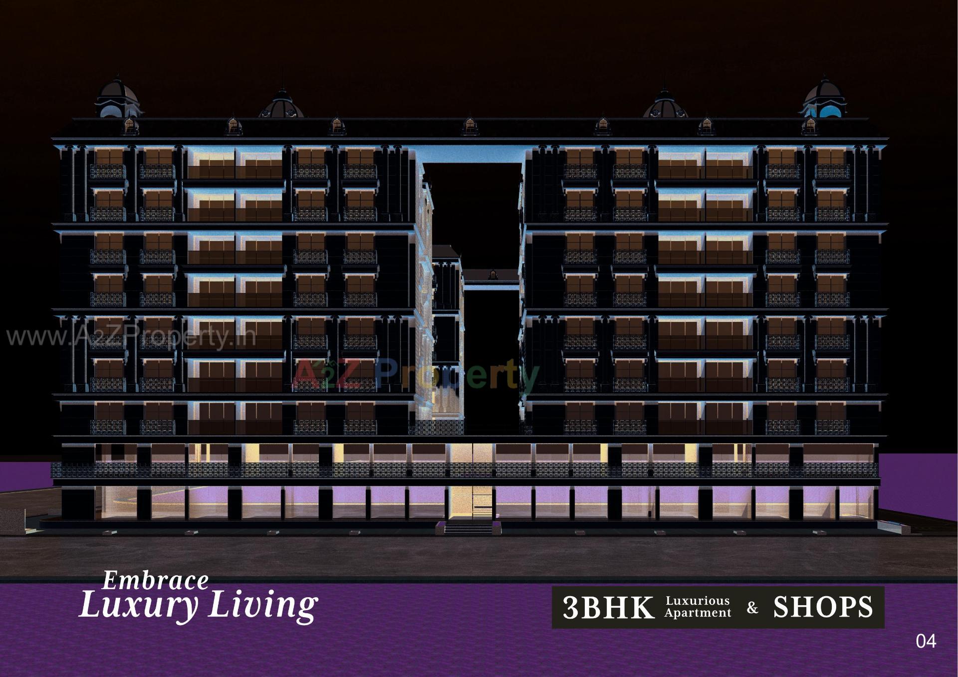 3D Elevation of real estate project Royal Palace located at Nikol, Ahmedabad, Gujarat