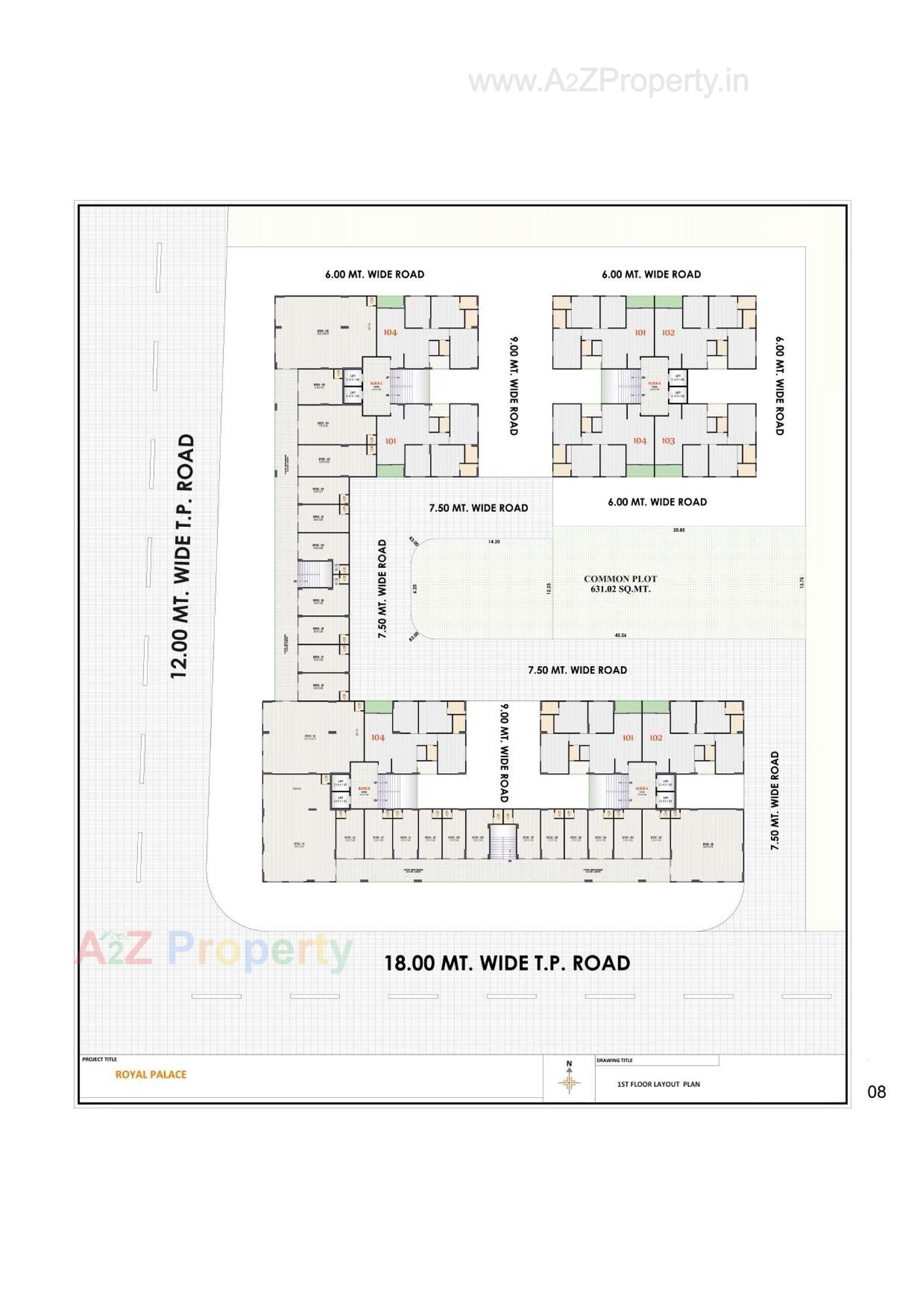 Layout of real estate project Royal Palace located at Nikol, Ahmedabad, Gujarat