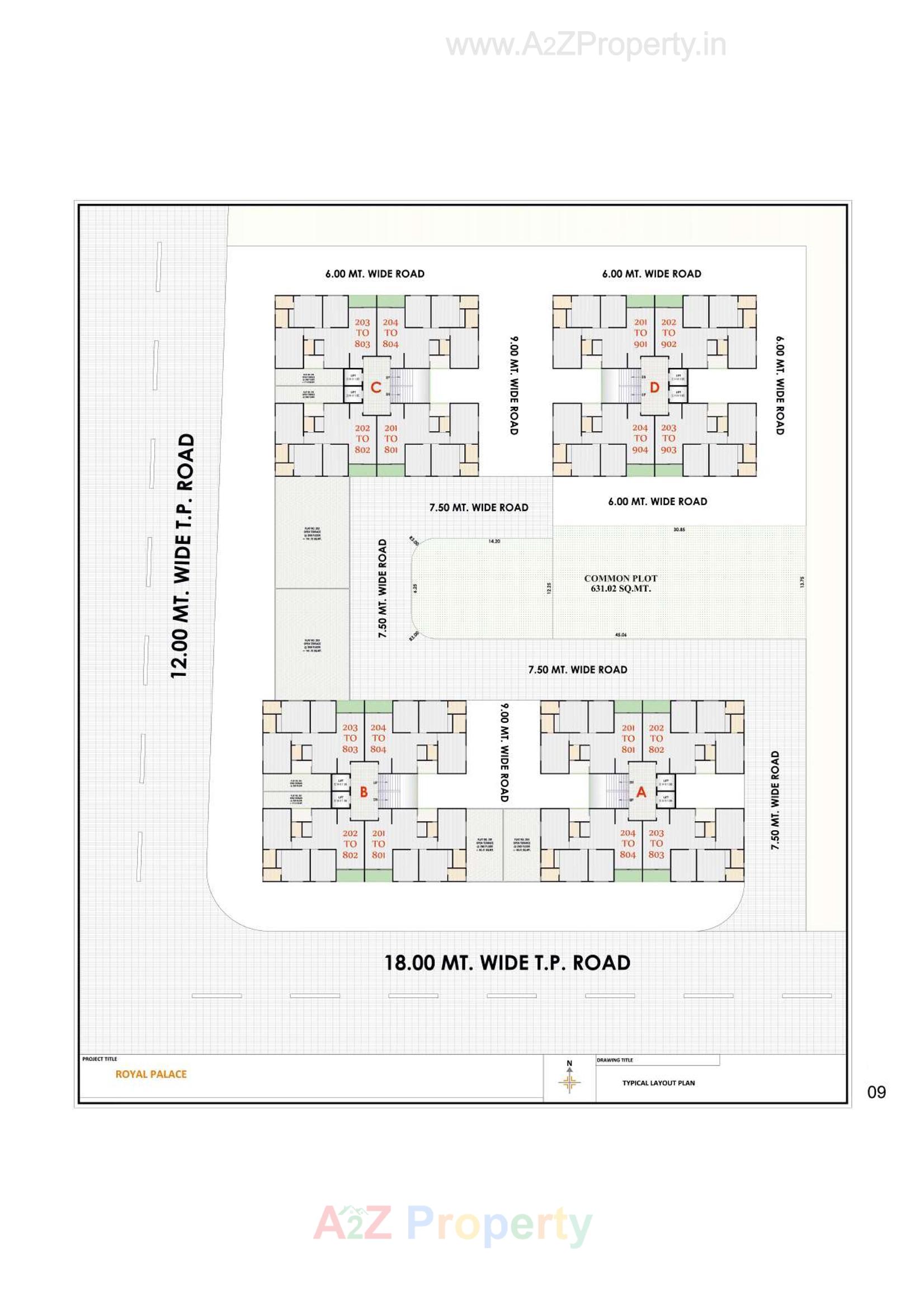 Layout of real estate project Royal Palace located at Nikol, Ahmedabad, Gujarat