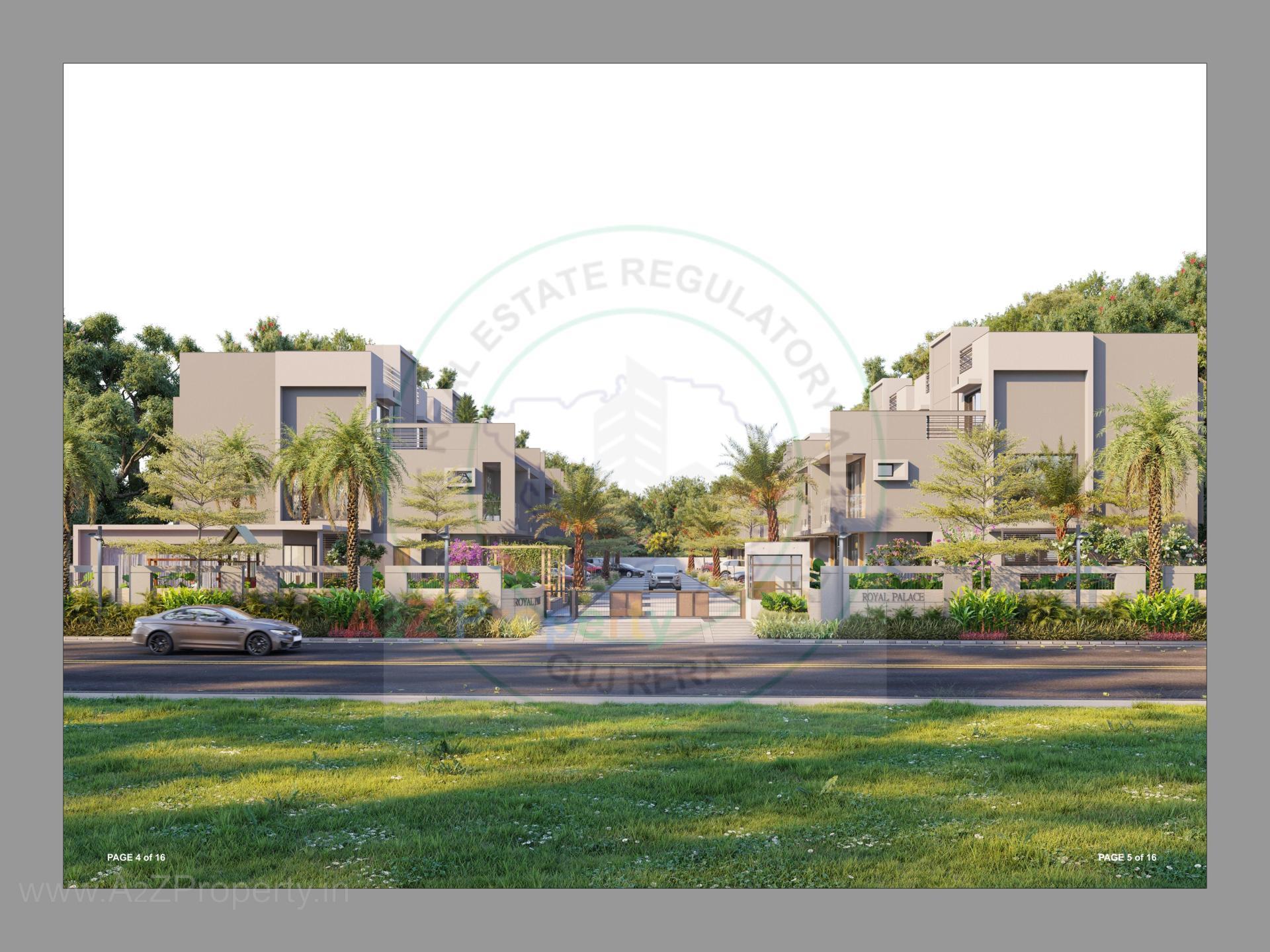 3D Elevation of real estate project Royal Palace located at Muthiya, Ahmedabad, Gujarat