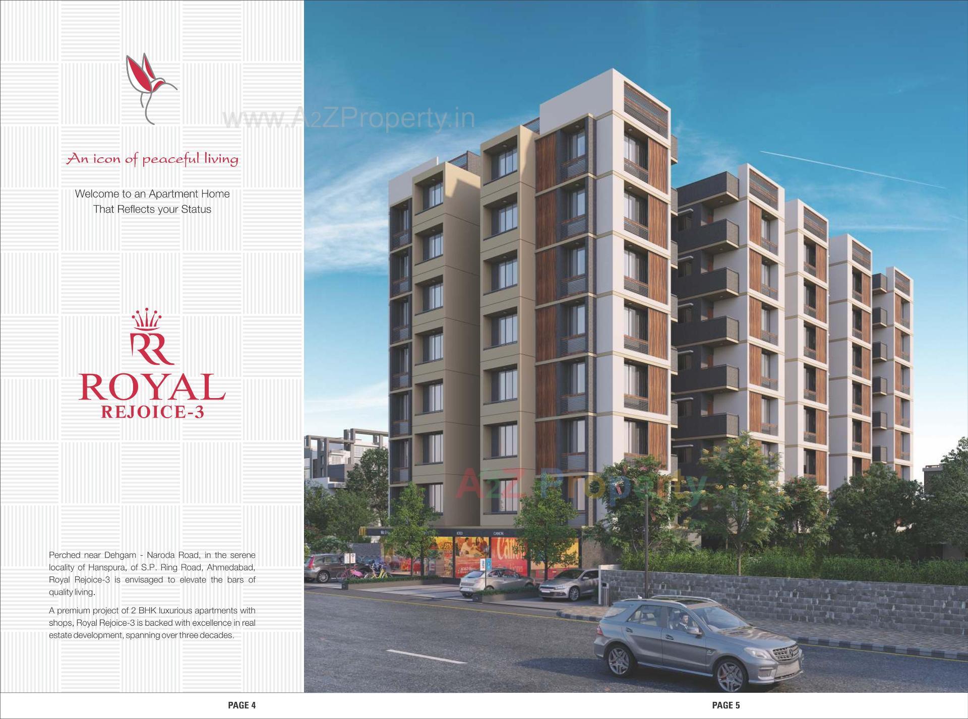 3D Elevation of real estate project Royal Rejoice located at Ahmedabad, Ahmedabad, Gujarat