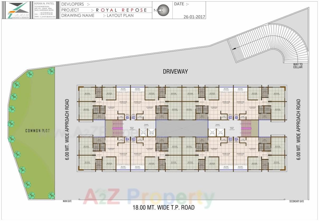 Layout of real estate project Royal Repose located at Nikol, Ahmedabad, Gujarat