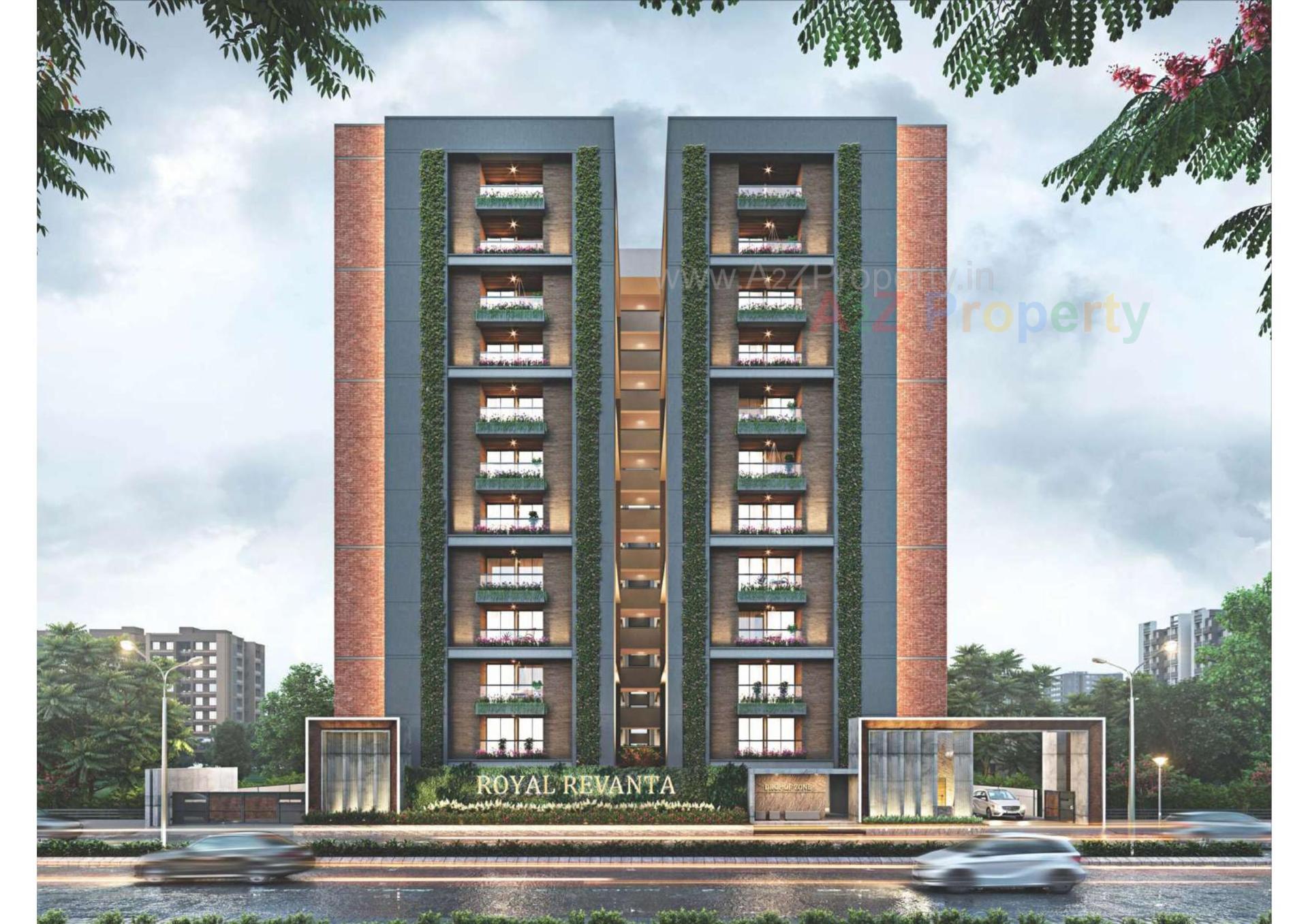 3D Elevation of real estate project Royal Revanta located at Hanspura, Ahmedabad, Gujarat