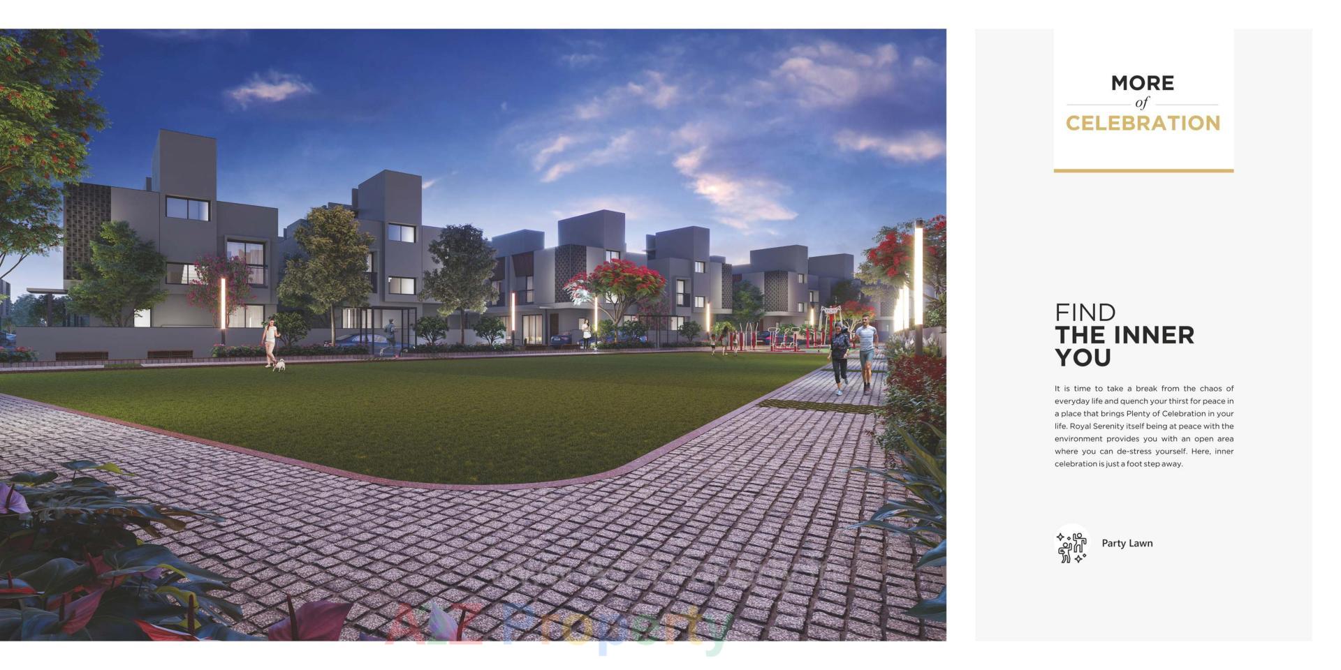 3D Elevation of real estate project Royal Serenity located at Dholka, Ahmedabad, Gujarat