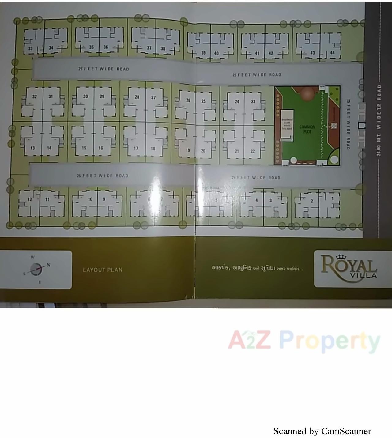 Layout of real estate project Royal Villa located at Nikol, Ahmedabad, Gujarat