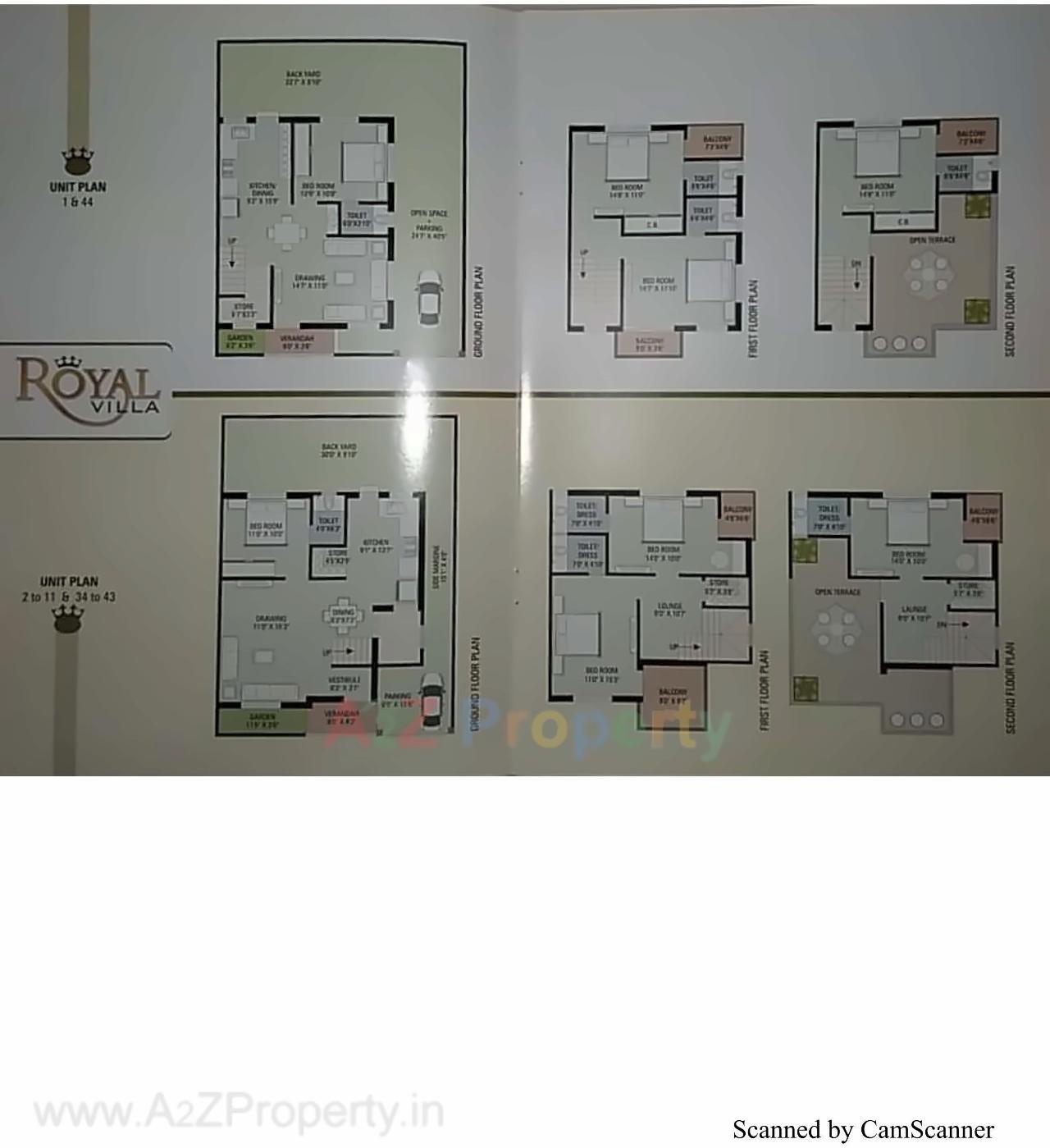 Layout of real estate project Royal Villa located at Nikol, Ahmedabad, Gujarat