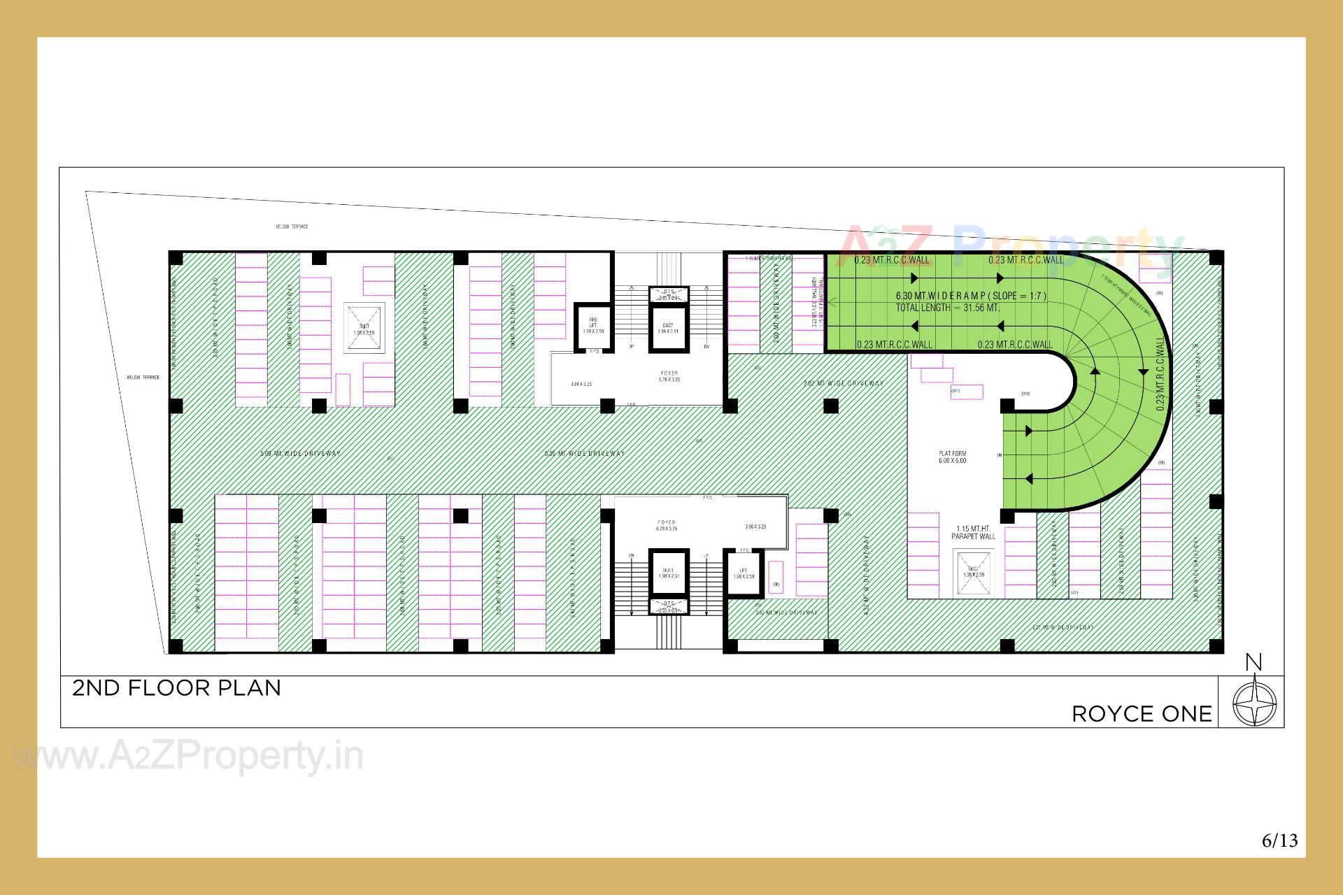 Layout of real estate project Royce One located at Bodakdev, Ahmedabad, Gujarat