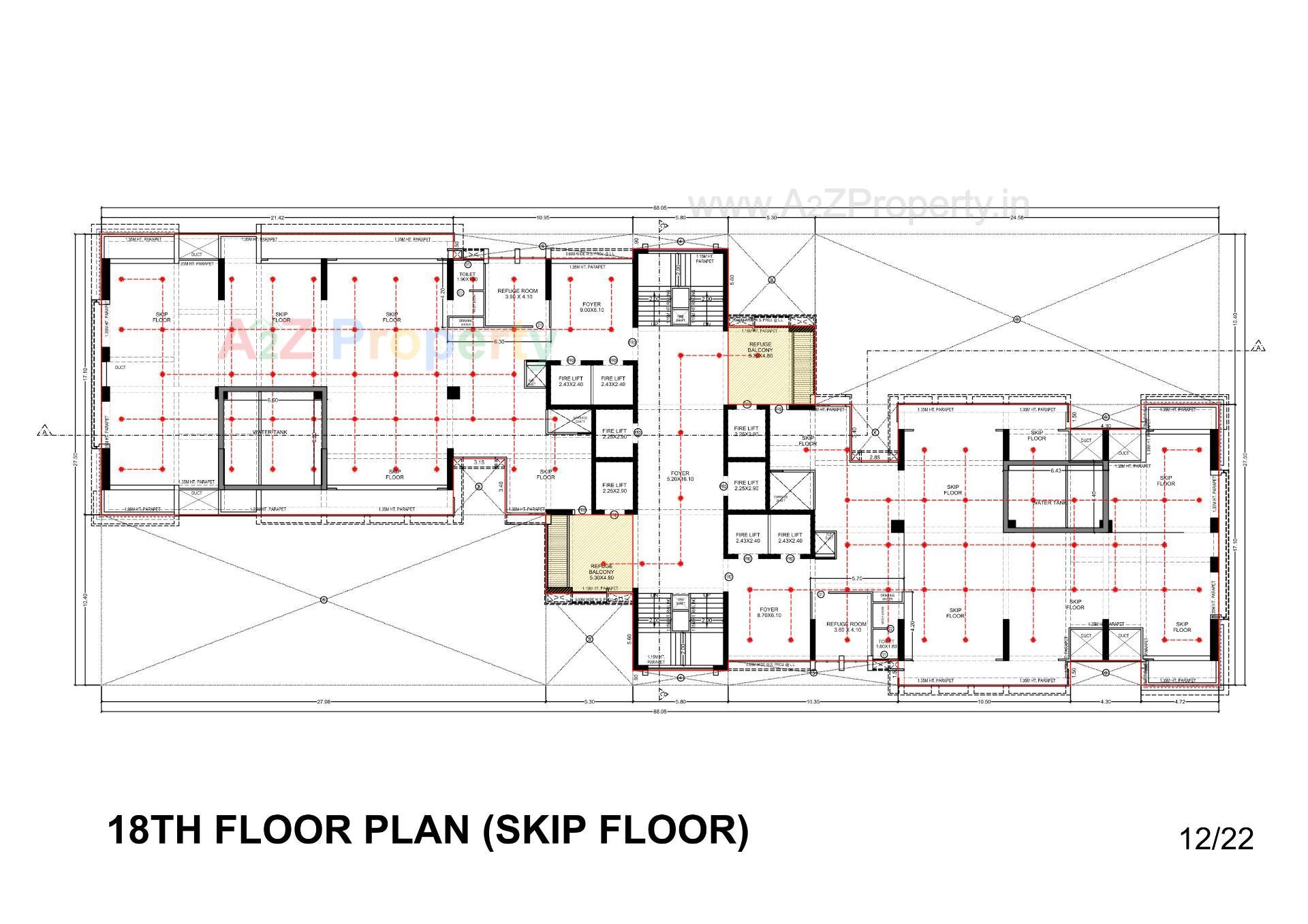 Layout of real estate project Royce One located at Bodakdev, Ahmedabad, Gujarat