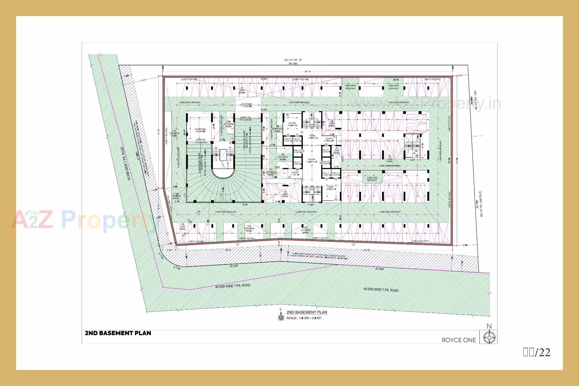 Layout of real estate project Royce One located at Bodakdev, Ahmedabad, Gujarat