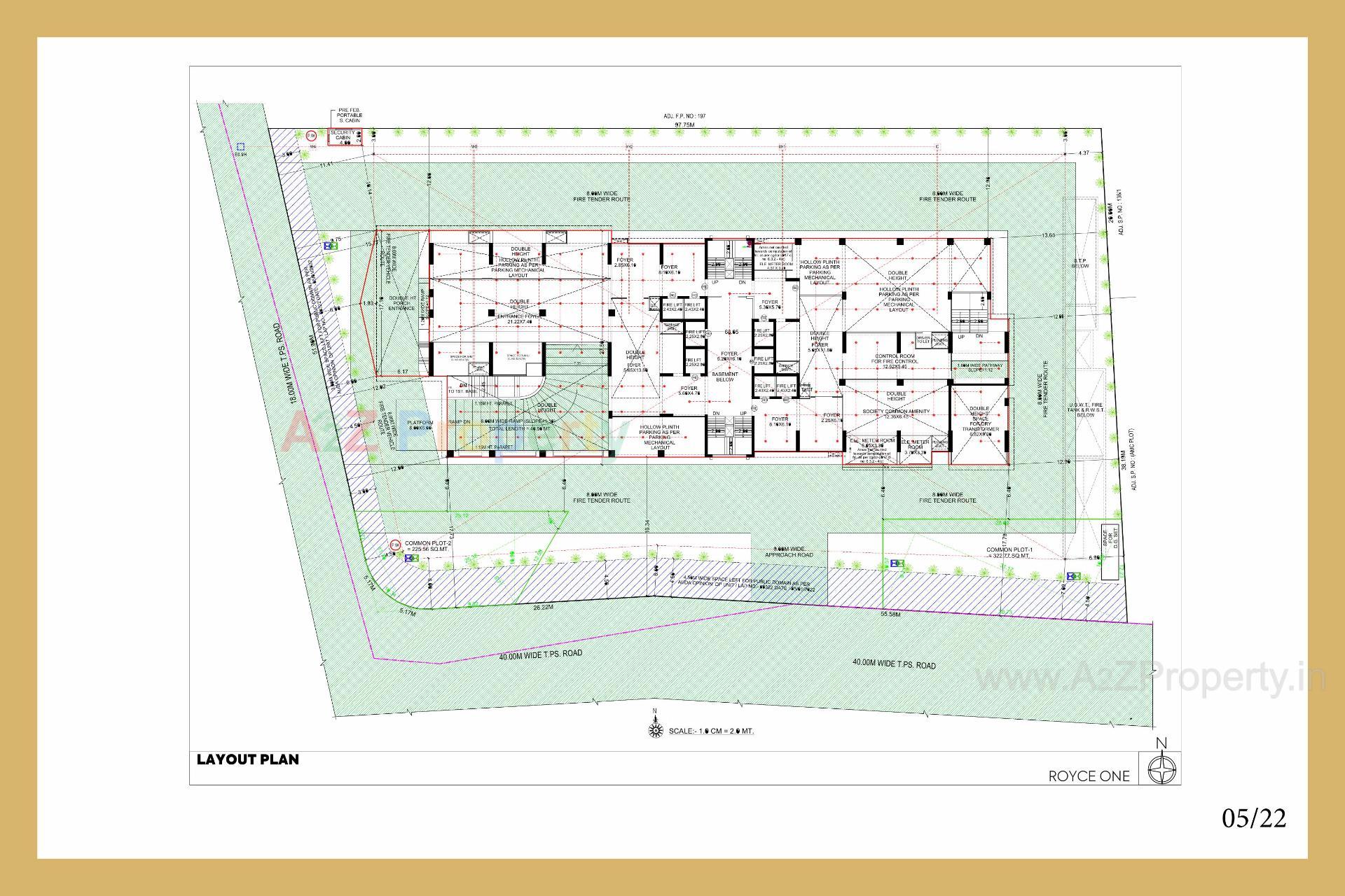 Layout of real estate project Royce One located at Bodakdev, Ahmedabad, Gujarat