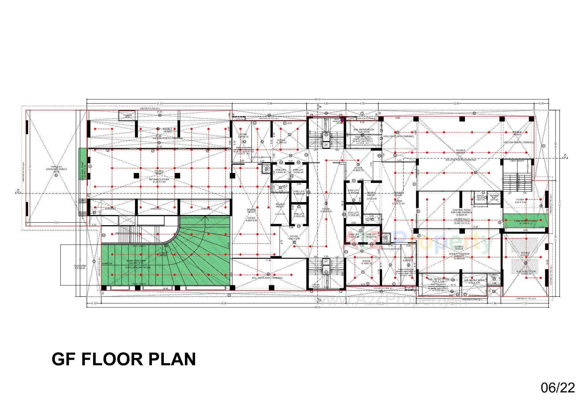 Layout of real estate project Royce One located at Bodakdev, Ahmedabad, Gujarat