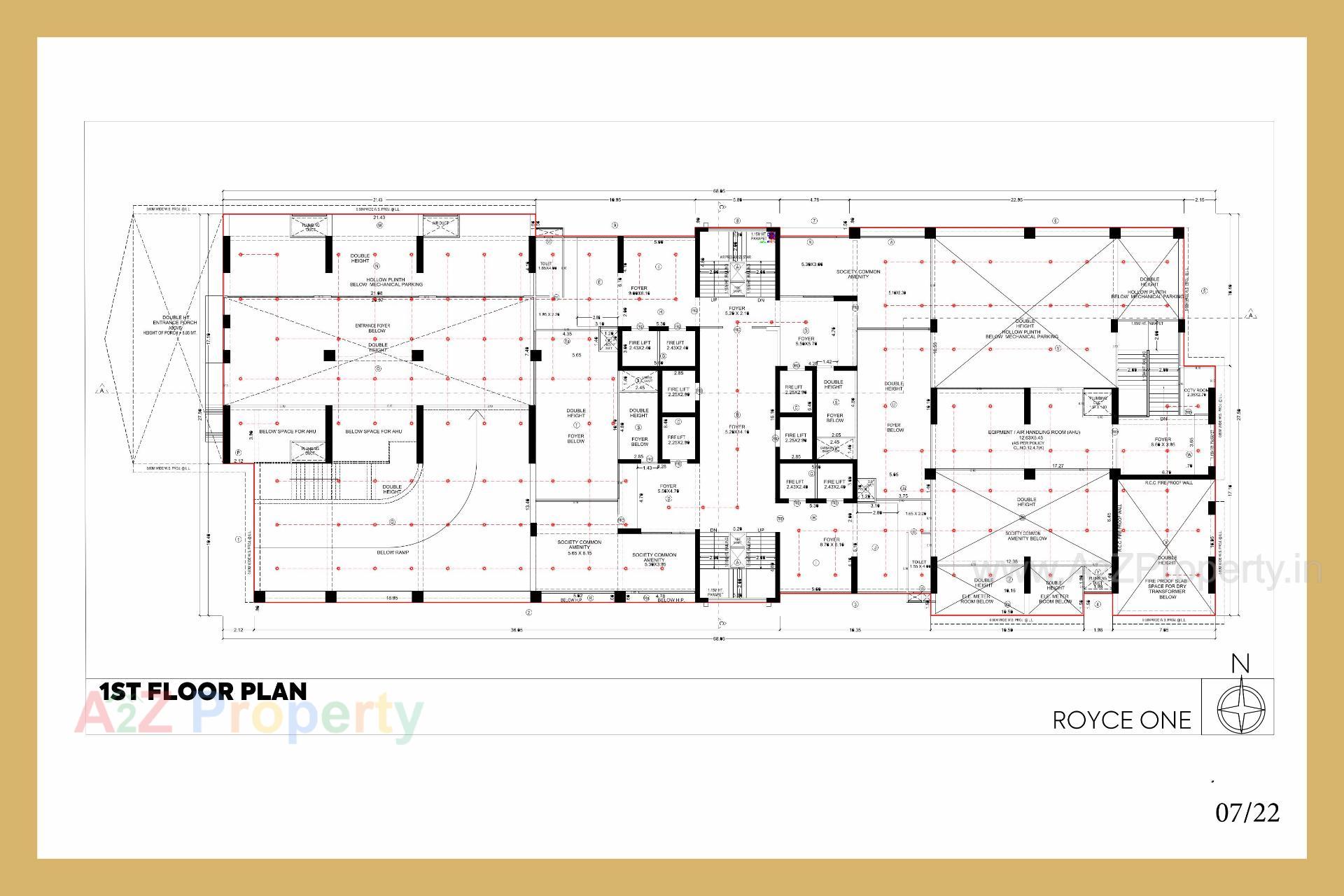 Layout of real estate project Royce One located at Bodakdev, Ahmedabad, Gujarat