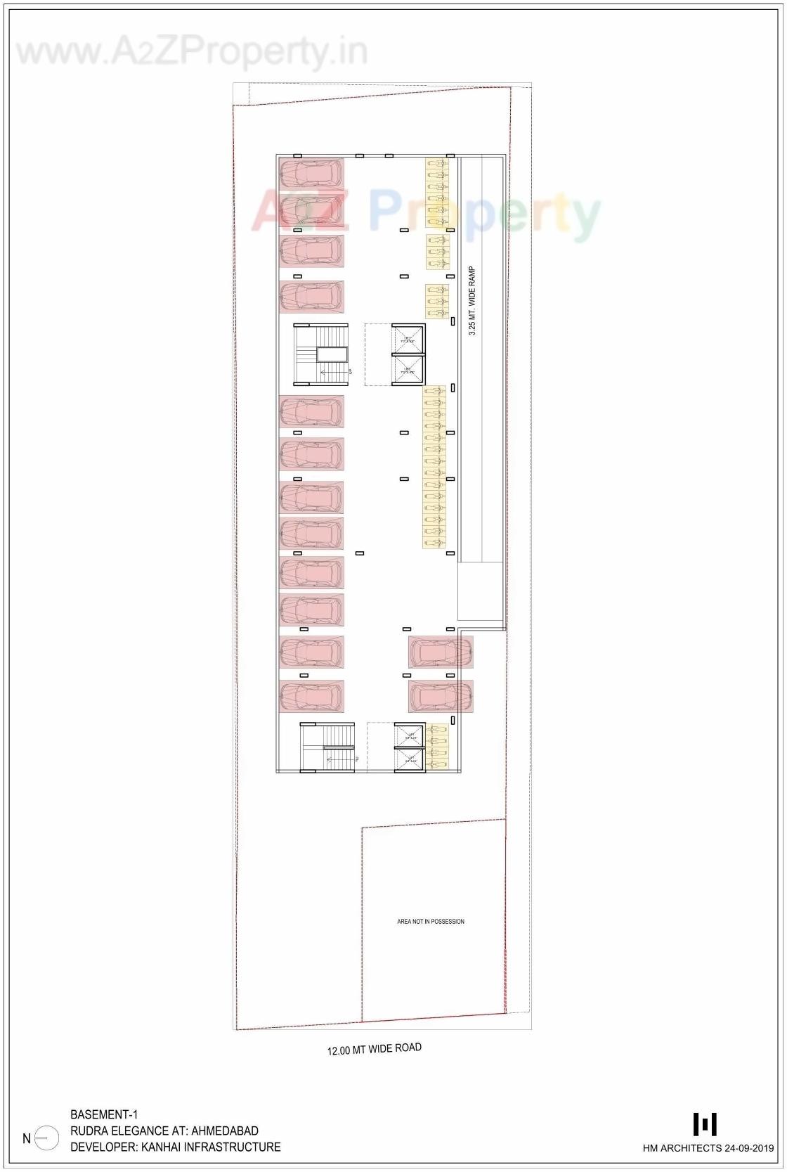 Layout of real estate project Rudra Elegance located at Bodakdev, Ahmedabad, Gujarat
