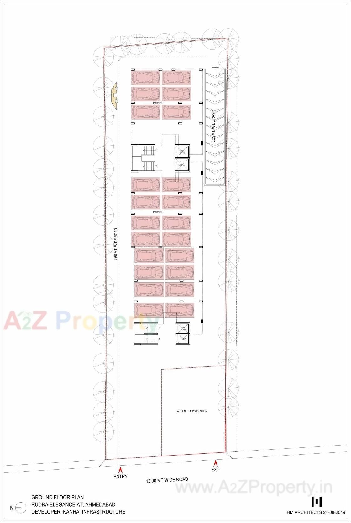 Layout of real estate project Rudra Elegance located at Bodakdev, Ahmedabad, Gujarat