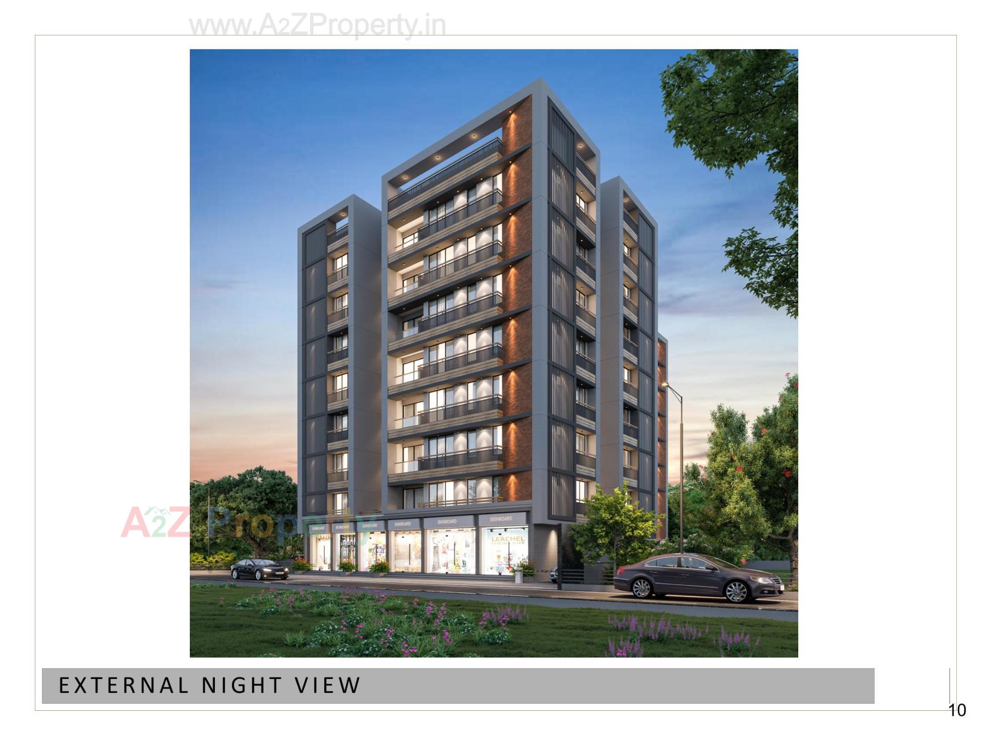 3D Elevation of real estate project Rudra Exotica located at Rajpur-hirpur, Ahmedabad, Gujarat