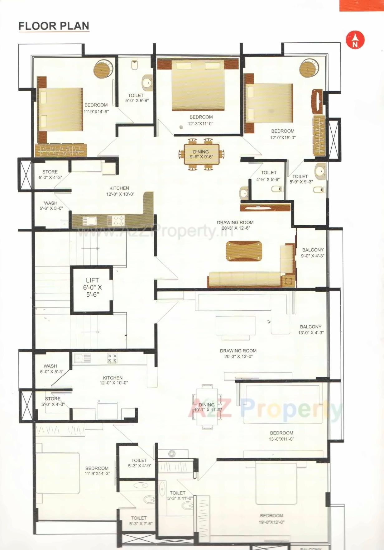 Layout of real estate project Rudra Flora located at Manipur, Ahmedabad, Gujarat