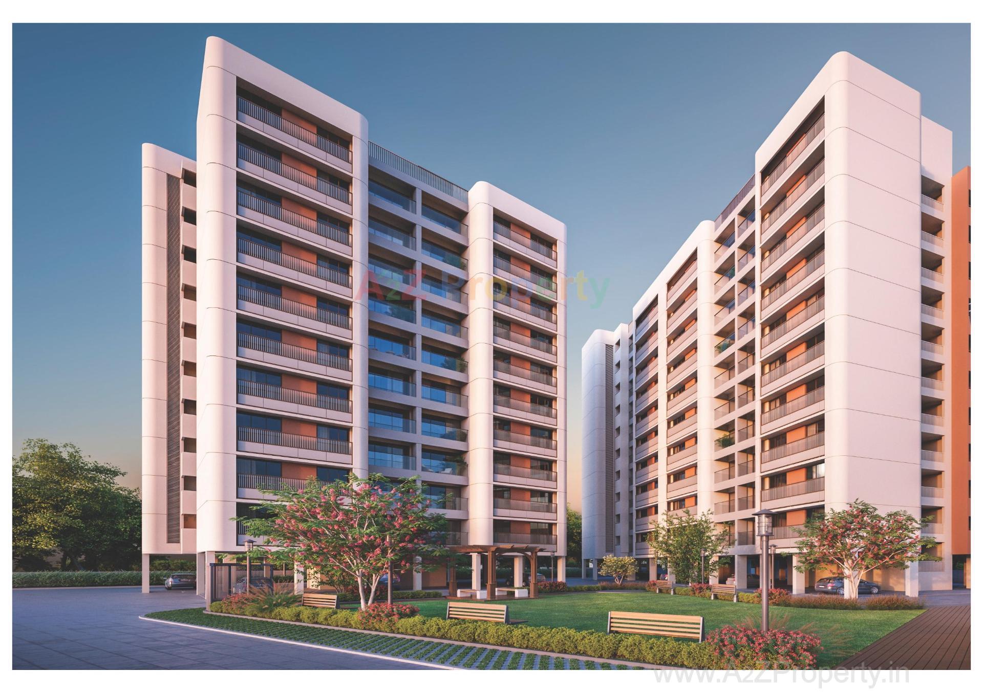 3D Elevation of real estate project Rudra Opulence located at Sanand, Ahmedabad, Gujarat