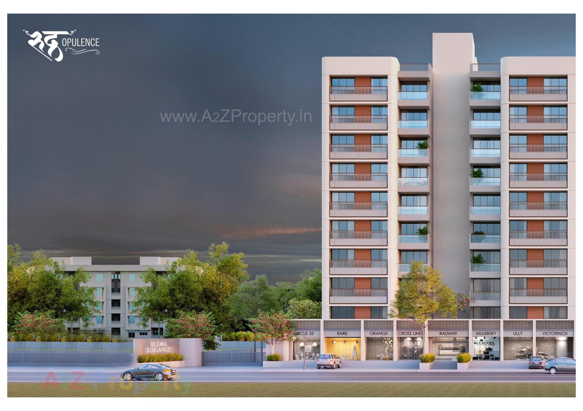 3D Elevation of real estate project Rudra Opulence located at Sanand, Ahmedabad, Gujarat