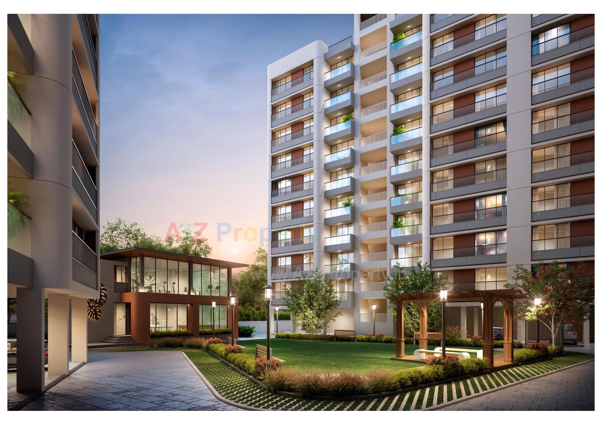 3D Elevation of real estate project Rudra Opulence located at Sanand, Ahmedabad, Gujarat