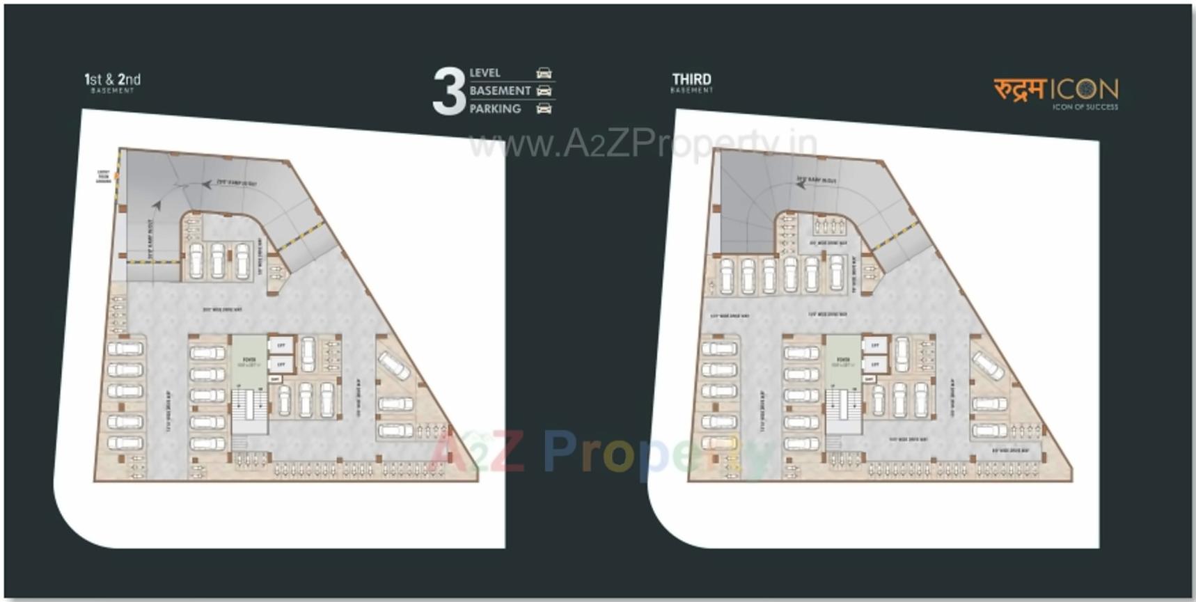 Layout of real estate project Rudram Icon located at Gota, Ahmedabad, Gujarat
