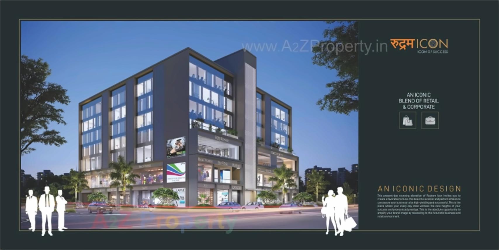 3D Elevation of real estate project Rudram Icon located at Gota, Ahmedabad, Gujarat