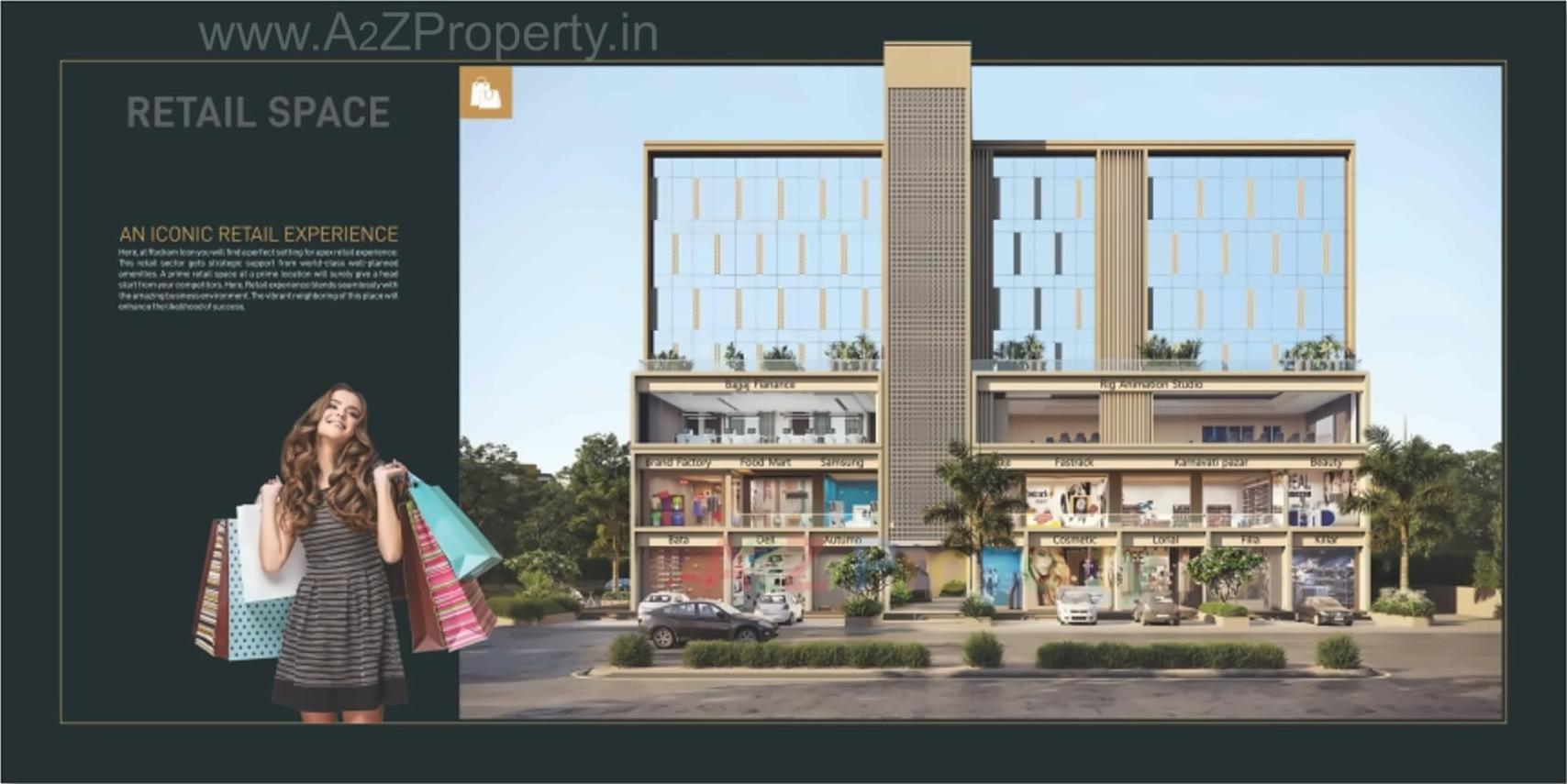 3D Elevation of real estate project Rudram Icon located at Gota, Ahmedabad, Gujarat