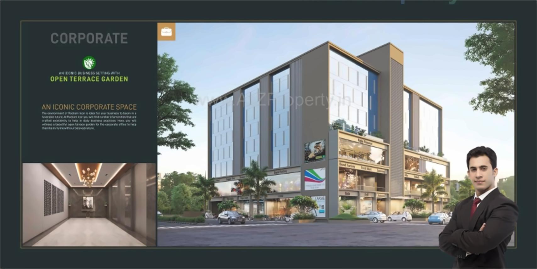 3D Elevation of real estate project Rudram Icon located at Gota, Ahmedabad, Gujarat