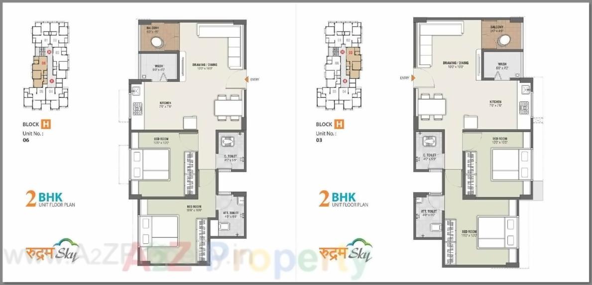 Layout of real estate project Rudram Sky located at Chandlodiya, Ahmedabad, Gujarat