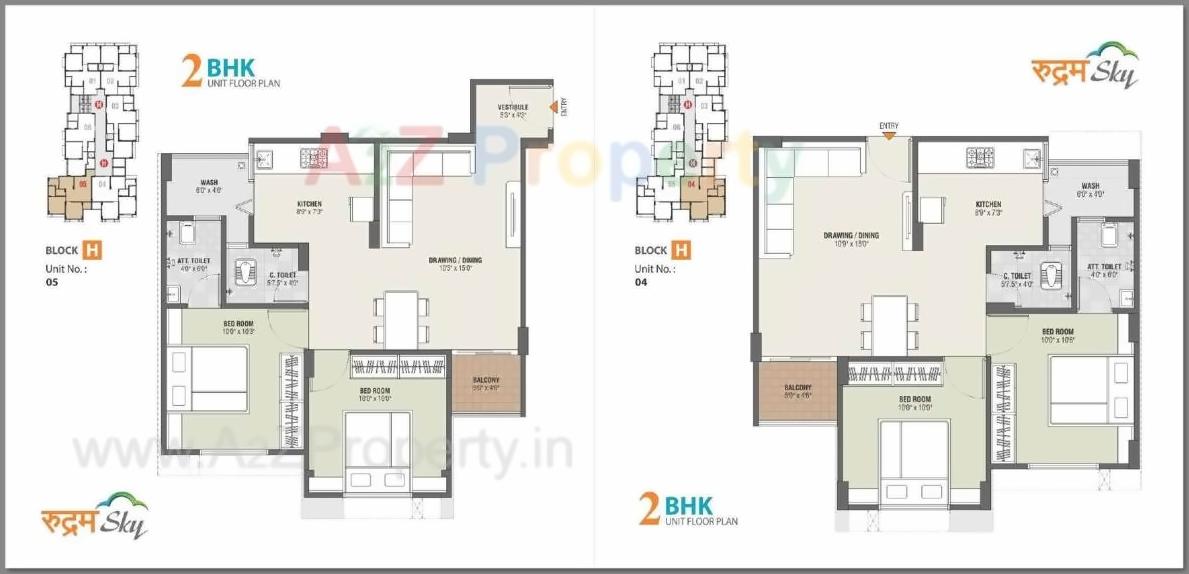 Layout of real estate project Rudram Sky located at Chandlodiya, Ahmedabad, Gujarat