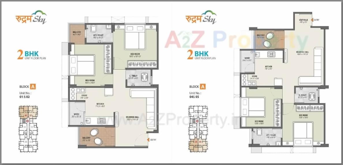 Layout of real estate project Rudram Sky located at Chandlodiya, Ahmedabad, Gujarat
