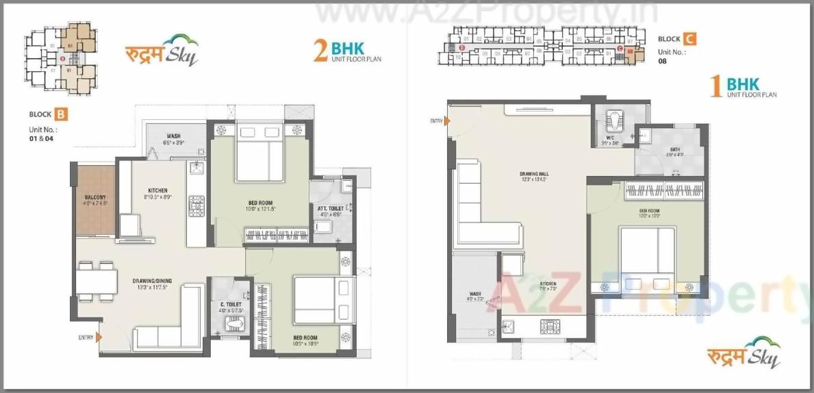 Layout of real estate project Rudram Sky located at Chandlodiya, Ahmedabad, Gujarat