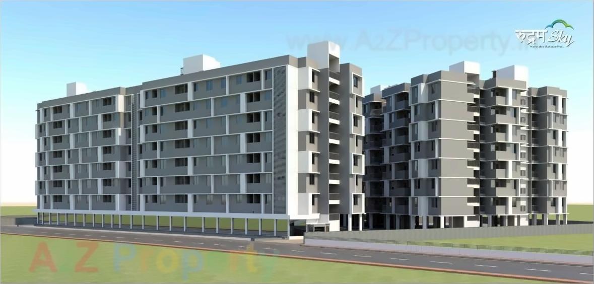 3D Elevation of real estate project Rudram Sky located at Chandlodiya, Ahmedabad, Gujarat