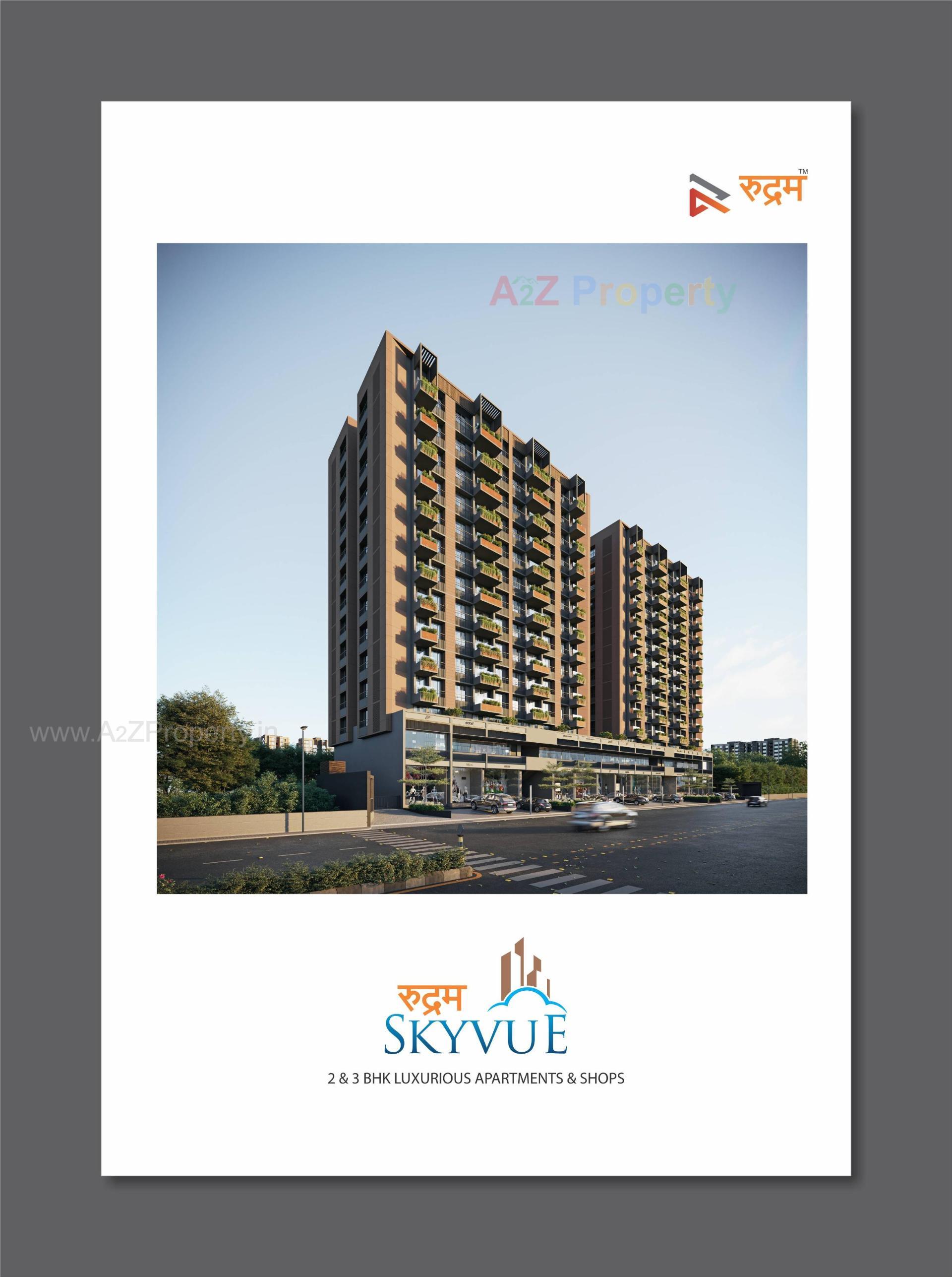 3D Elevation of real estate project Rudram Skyvue located at Gota, Ahmedabad, Gujarat