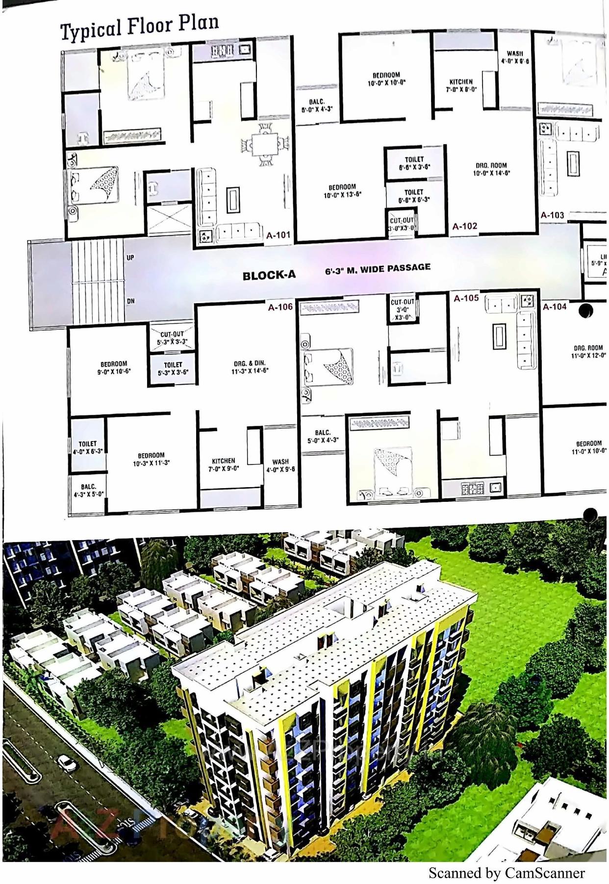 Layout of real estate project Rusef Heights located at Danilimda, Ahmedabad, Gujarat