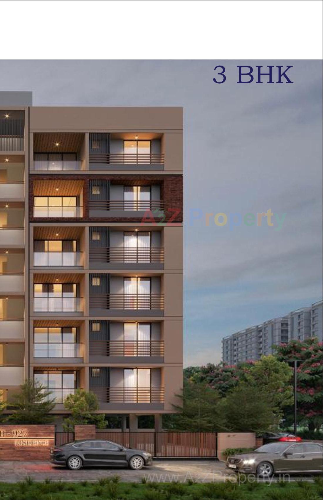 3D Elevation of real estate project Rushabh located at Paldi, Ahmedabad, Gujarat