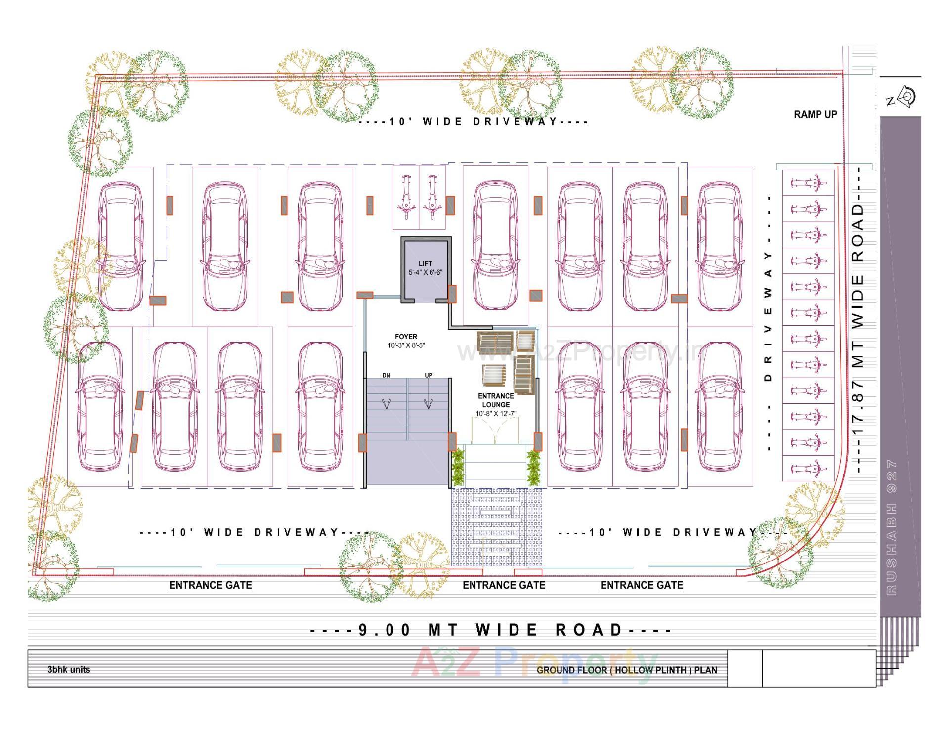 Layout of real estate project Rushabh located at Paldi, Ahmedabad, Gujarat