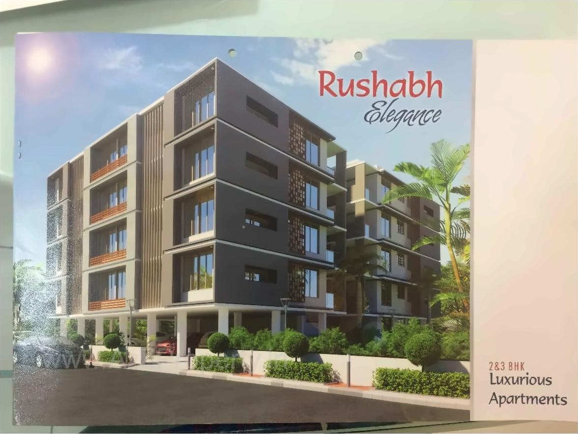 3D Elevation of real estate project Rushabh Elegance located at City, Ahmedabad, Gujarat