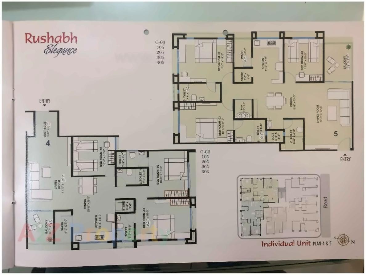 Layout of real estate project Rushabh Elegance located at City, Ahmedabad, Gujarat