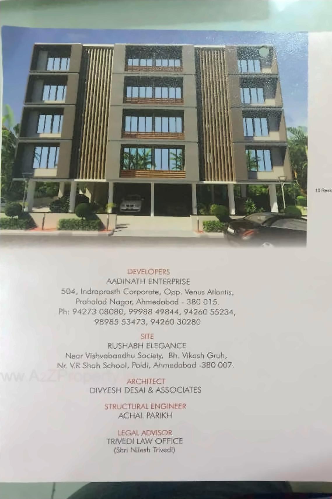 3D Elevation of real estate project Rushabh Elegance located at City, Ahmedabad, Gujarat