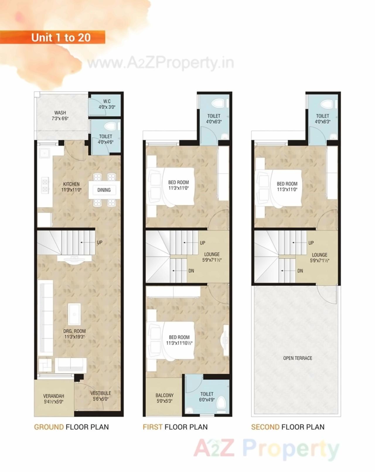 Layout of real estate project Rushabh Villa located at Nikol, Ahmedabad, Gujarat