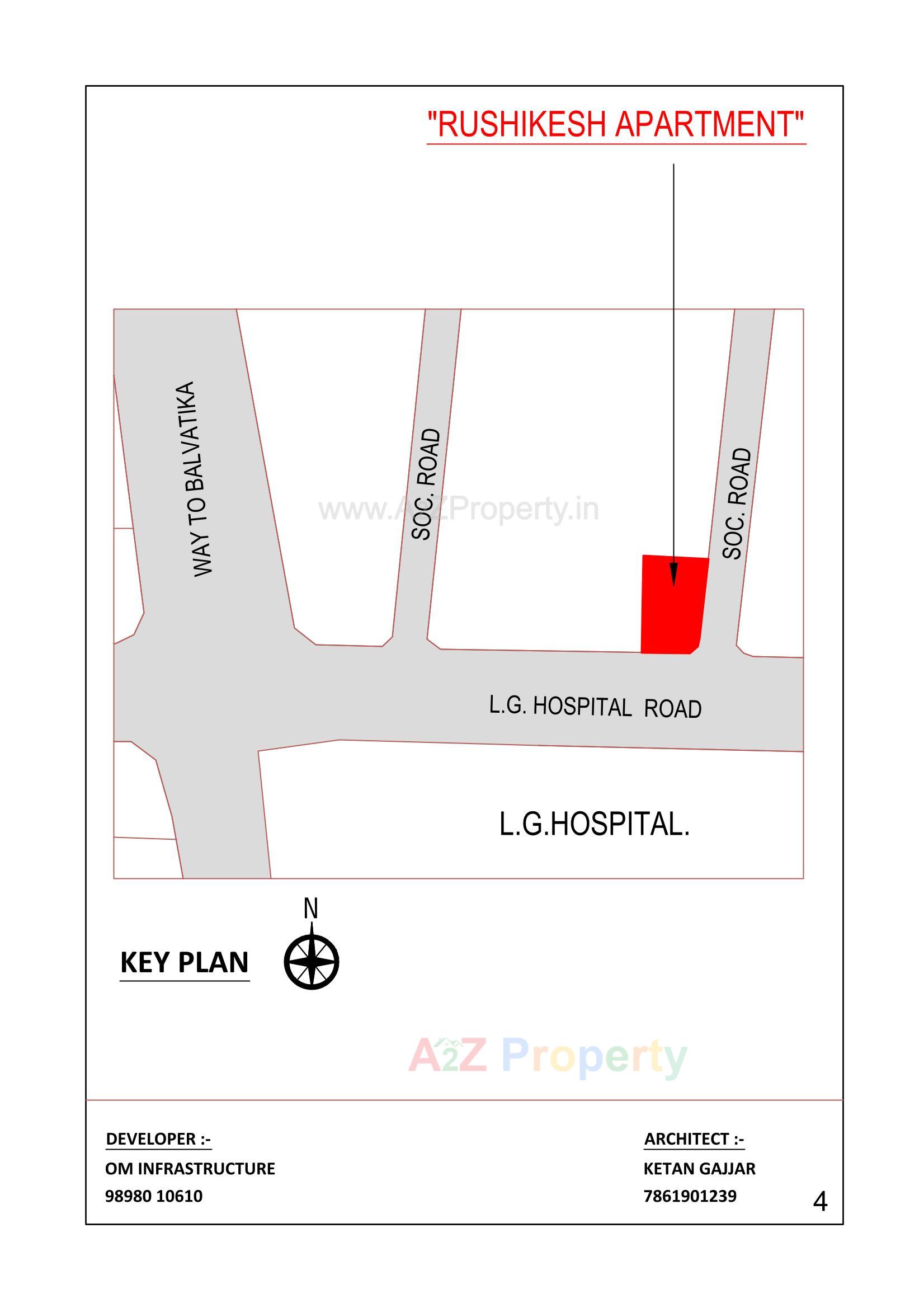  of real estate project Rushikesh Apartment located at Rajpur, Ahmedabad, Gujarat