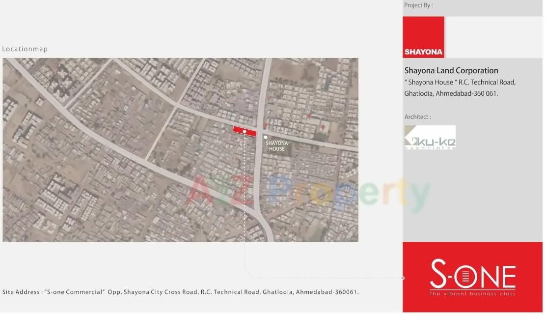  of real estate project S One located at Chandlodiya, Ahmedabad, Gujarat