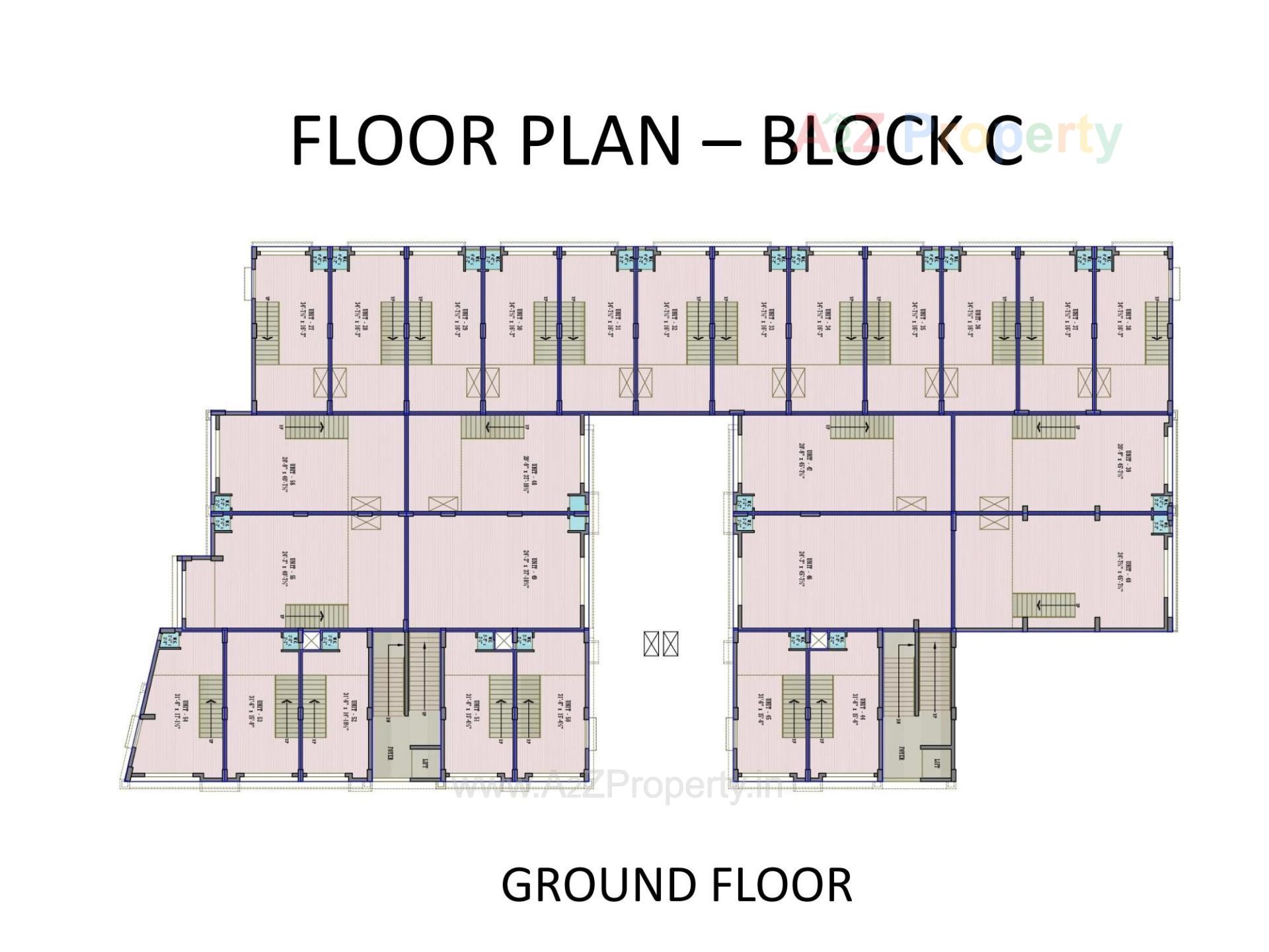 Layout of real estate project S P Square located at Ramol, Ahmedabad, Gujarat