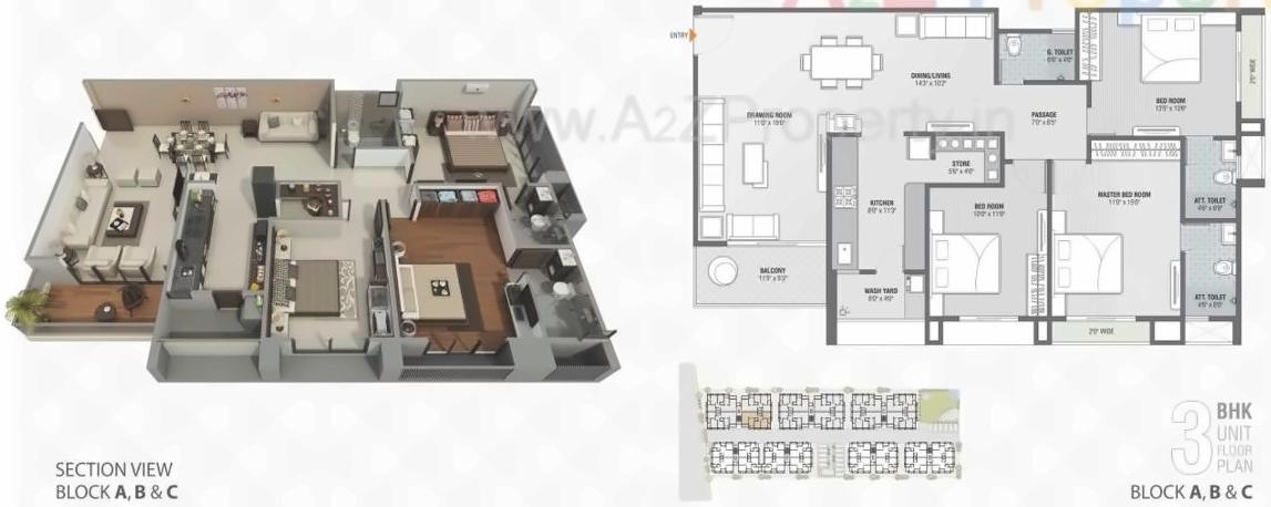 Layout of real estate project Saamarth Heaven located at City, Ahmedabad, Gujarat