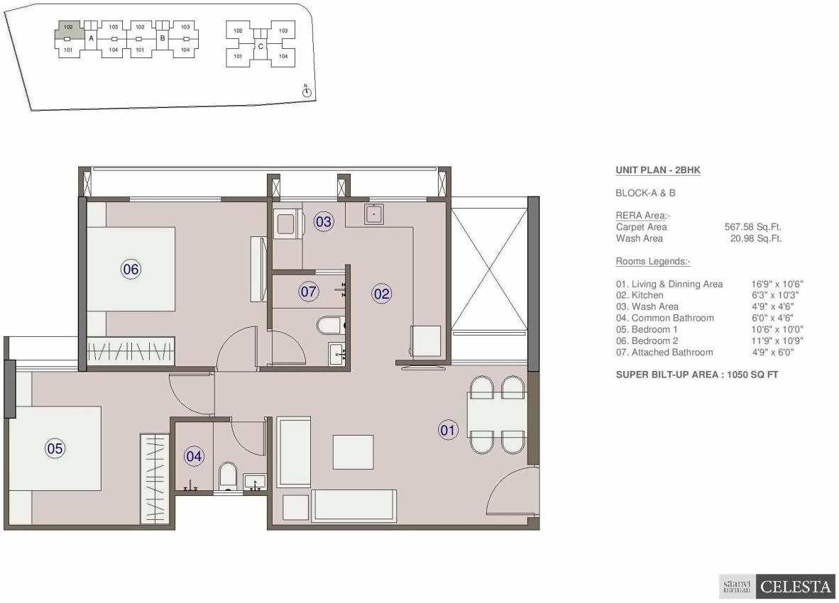 Layout of real estate project Saanvi Nirman Celesta located at Ghuma, Ahmedabad, Gujarat
