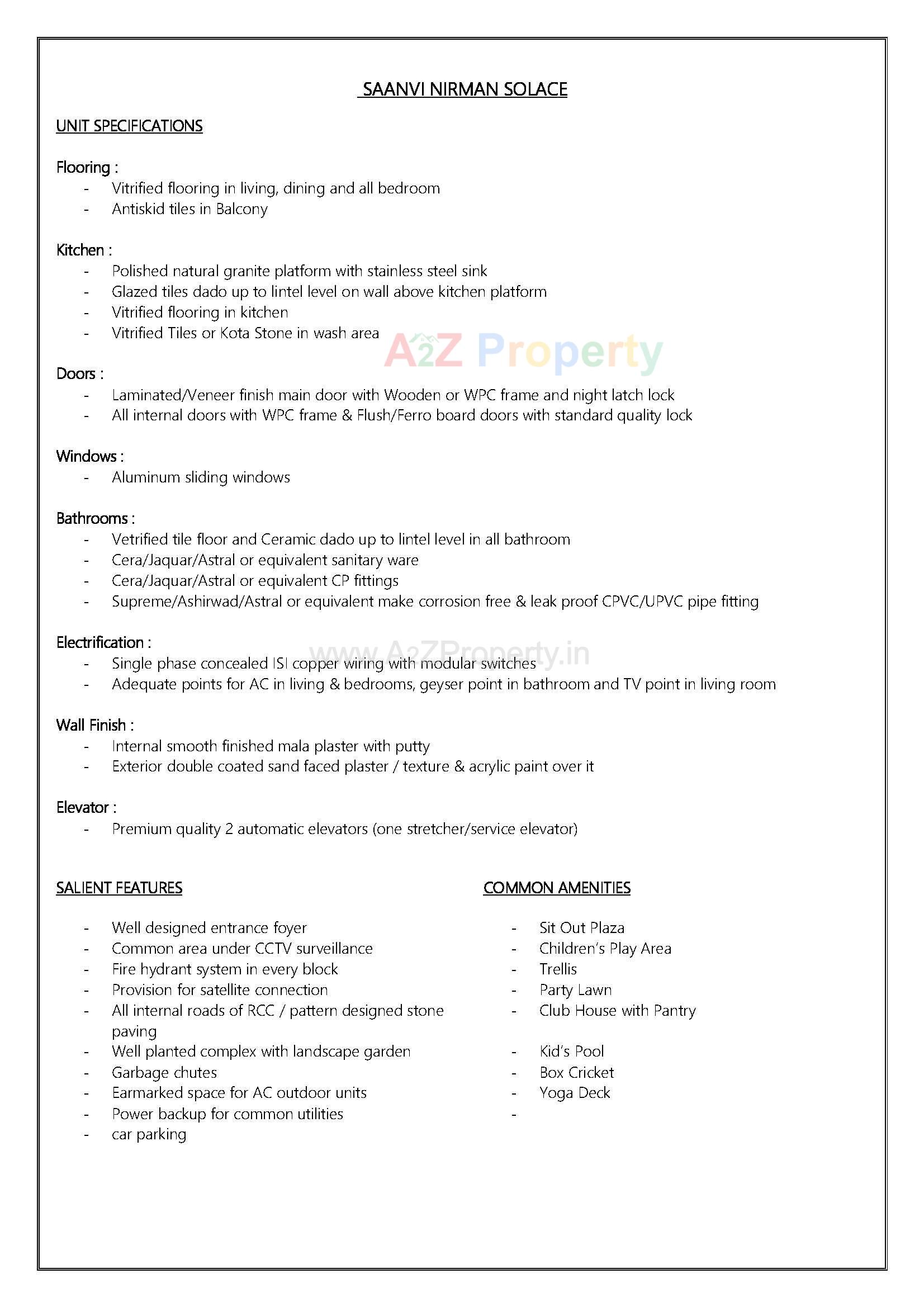  of real estate project Saanvi Nirman Solace located at Bopal, Ahmedabad, Gujarat