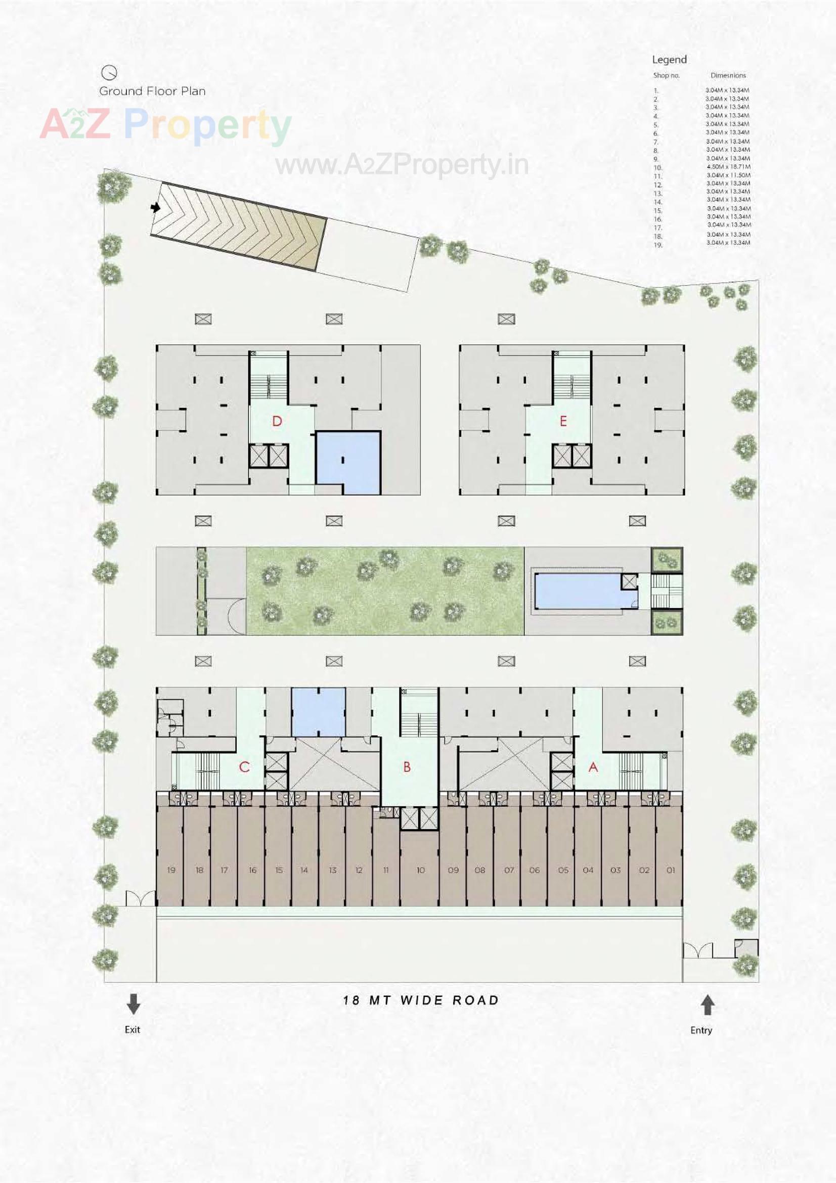 Layout of real estate project Saanvi Nirman Solace located at Bopal, Ahmedabad, Gujarat
