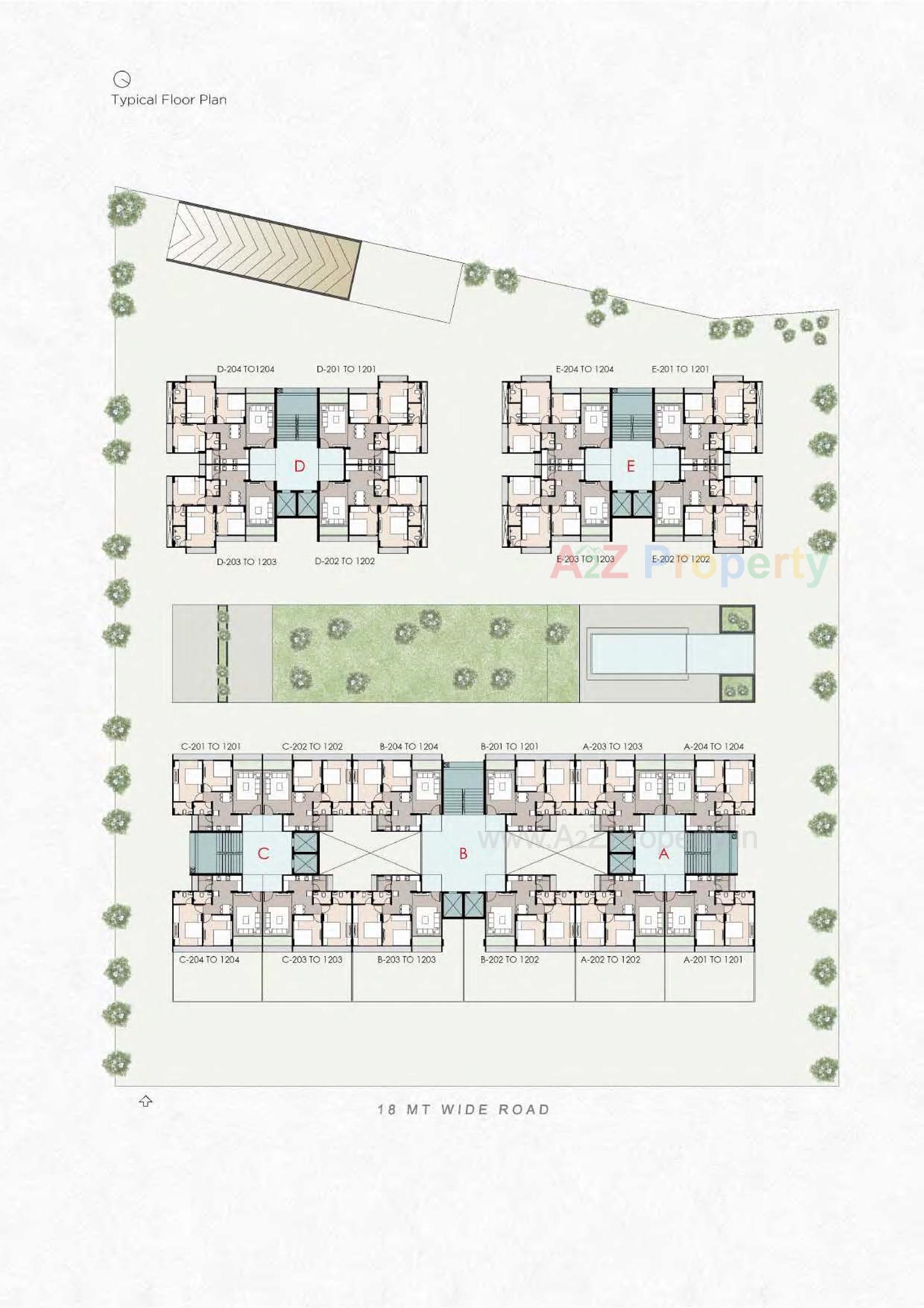 Layout of real estate project Saanvi Nirman Solace located at Bopal, Ahmedabad, Gujarat