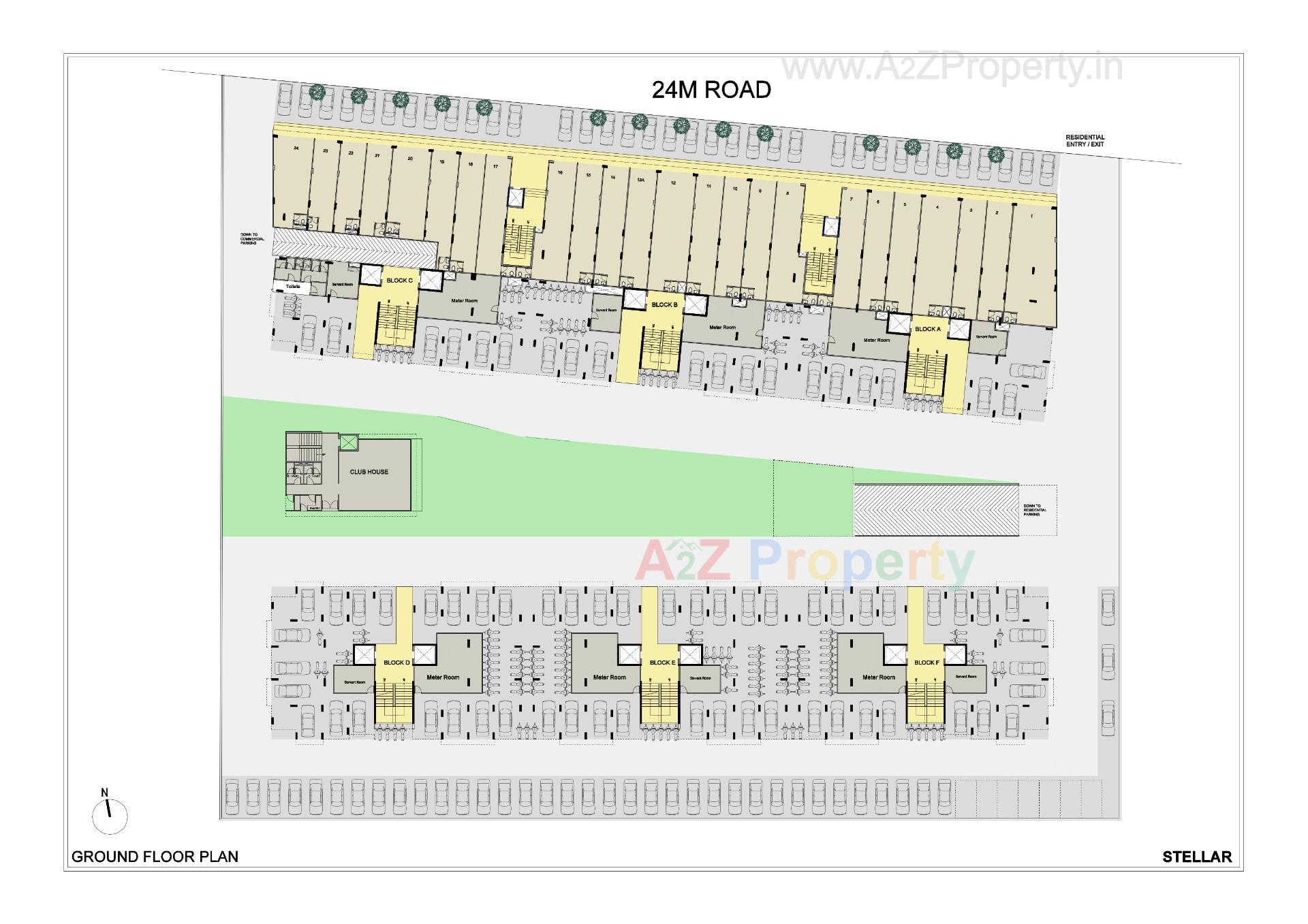 Layout of real estate project Saanvi Nirman Stellar located at Ghuma, Ahmedabad, Gujarat