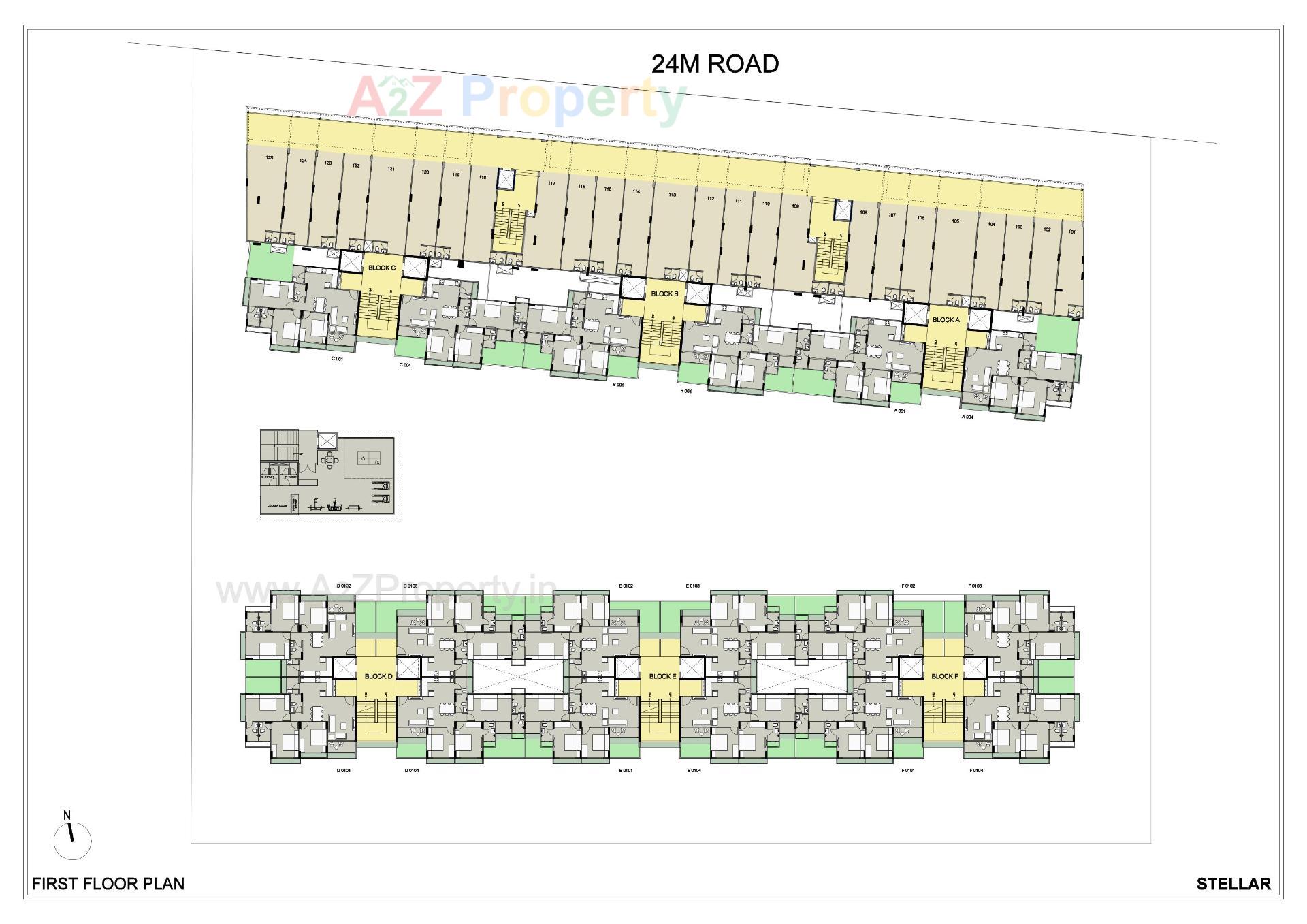 Layout of real estate project Saanvi Nirman Stellar located at Ghuma, Ahmedabad, Gujarat